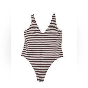 NWT Aritzia Babaton  Pull On Sleeveless VNeck Contour Bodysuit  Womens Size L